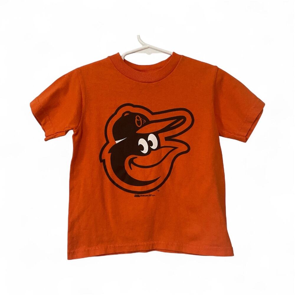 Vintage 2014 Baltimore Orioles Toddler 3T Orange MLB Baseball Graphic Tee Shirt
